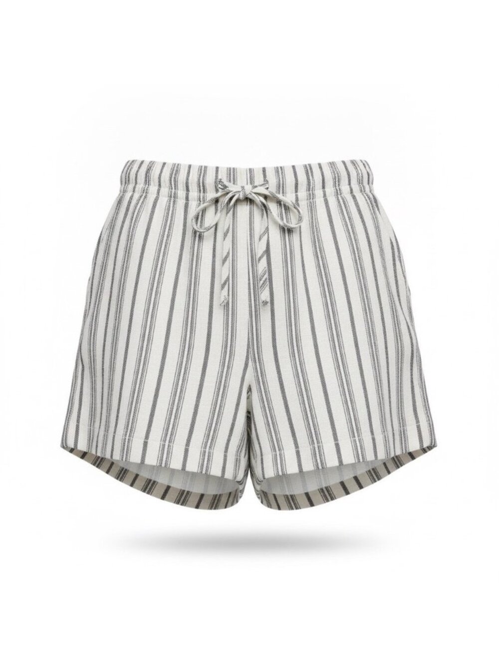 Thread & Supply Womens White & Black Striped Drawstring Shorts Size M
